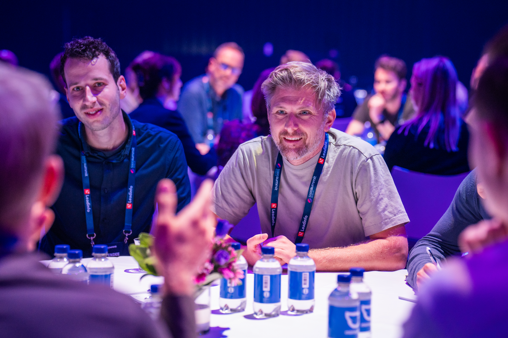 Software founders and executives in conversation